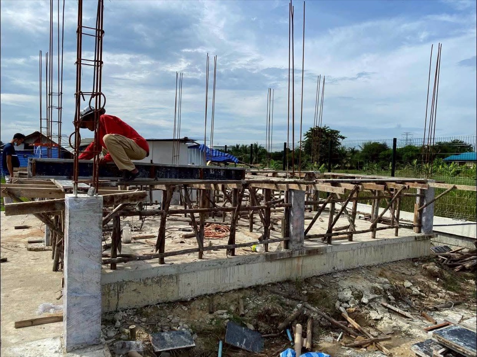 สร้างบ้านชั้นครึ่ง ลำดับที่ 10: คานรอบอาคาร